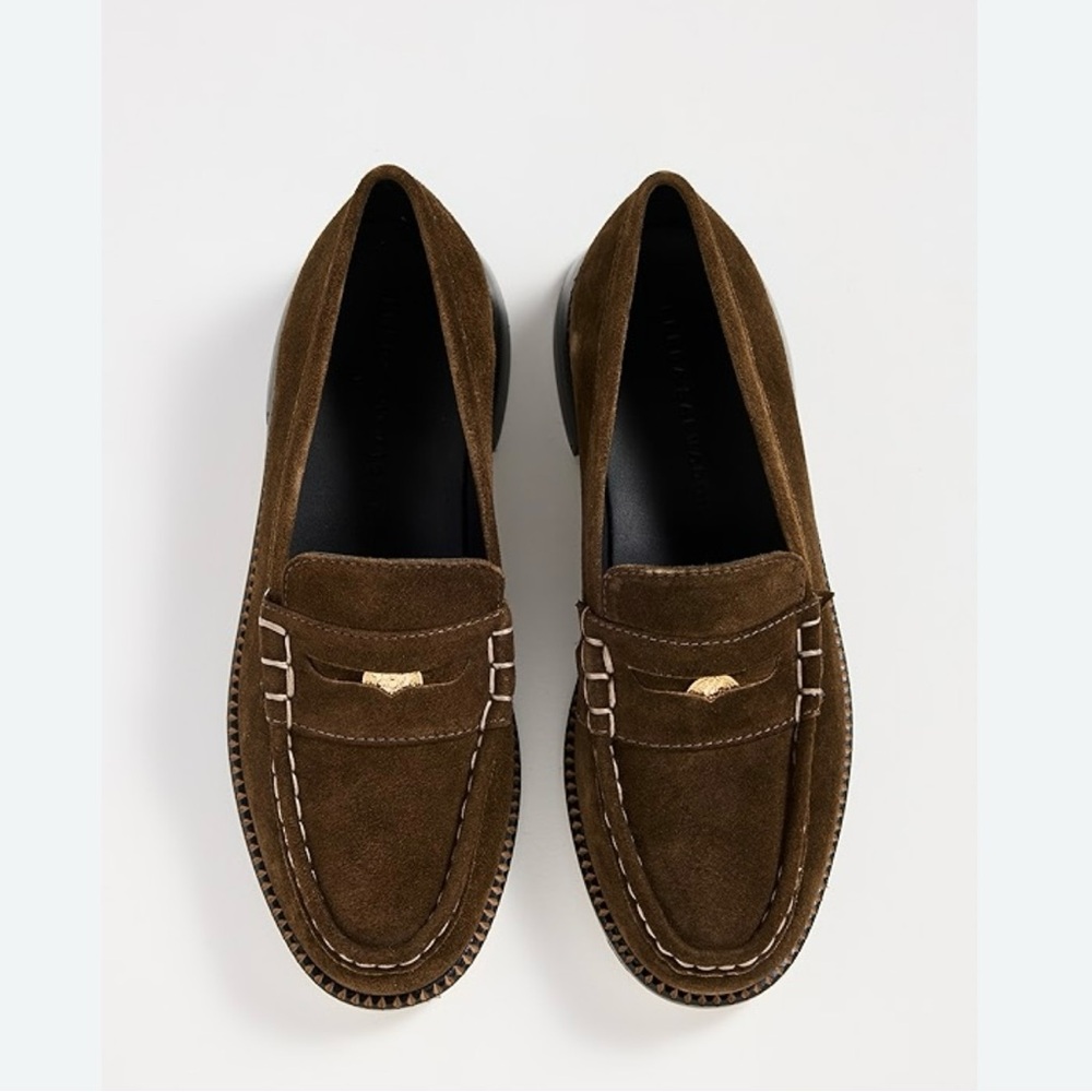 Freda Salvador Brown Suede Loafers